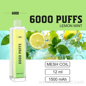 Durable 6000 Puff Disposable Electronic Cigarette